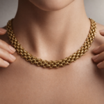 Collana, girocollo Small donna "Vip Luxury", in Acciaio 316L Gold per Cerimonie ed Eventi Speciali